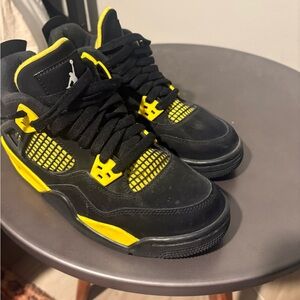 Nike Kids Shoes Black and Yellow